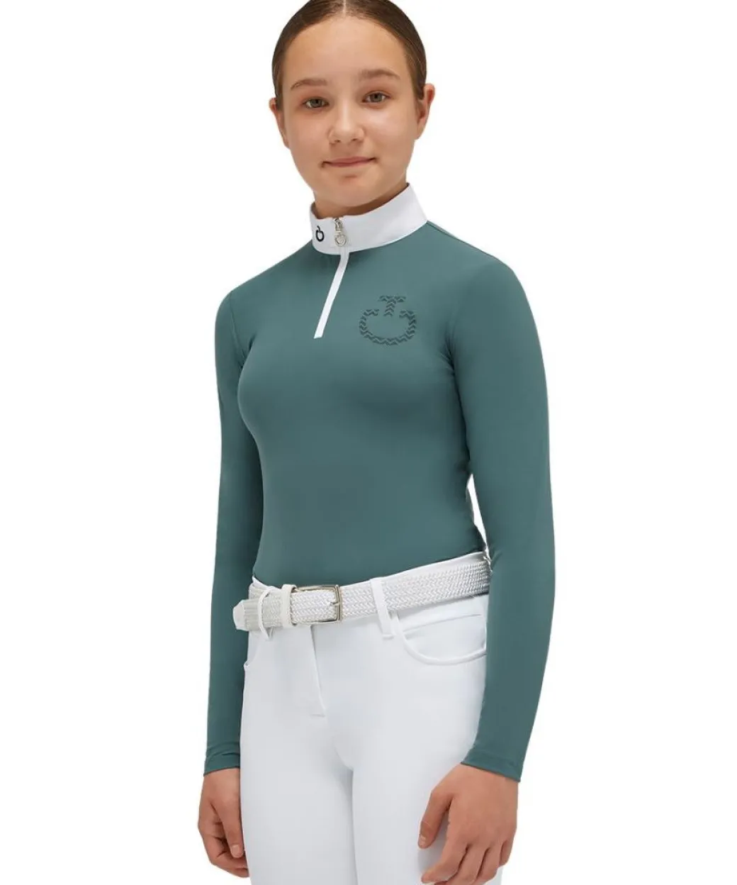 Girls Cavalleria Toscana Zigzag LS Polo