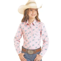 Girls Panhandle Howdy Cowgirl Hats LS Shirt