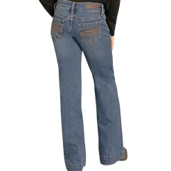 Girls Rock & Roll Denim Boot Stitch Trouser Jeans