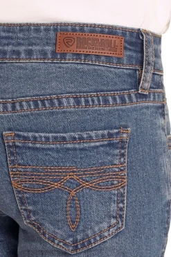 Girls Rock & Roll Denim Boot Stitch Stretch Jeans