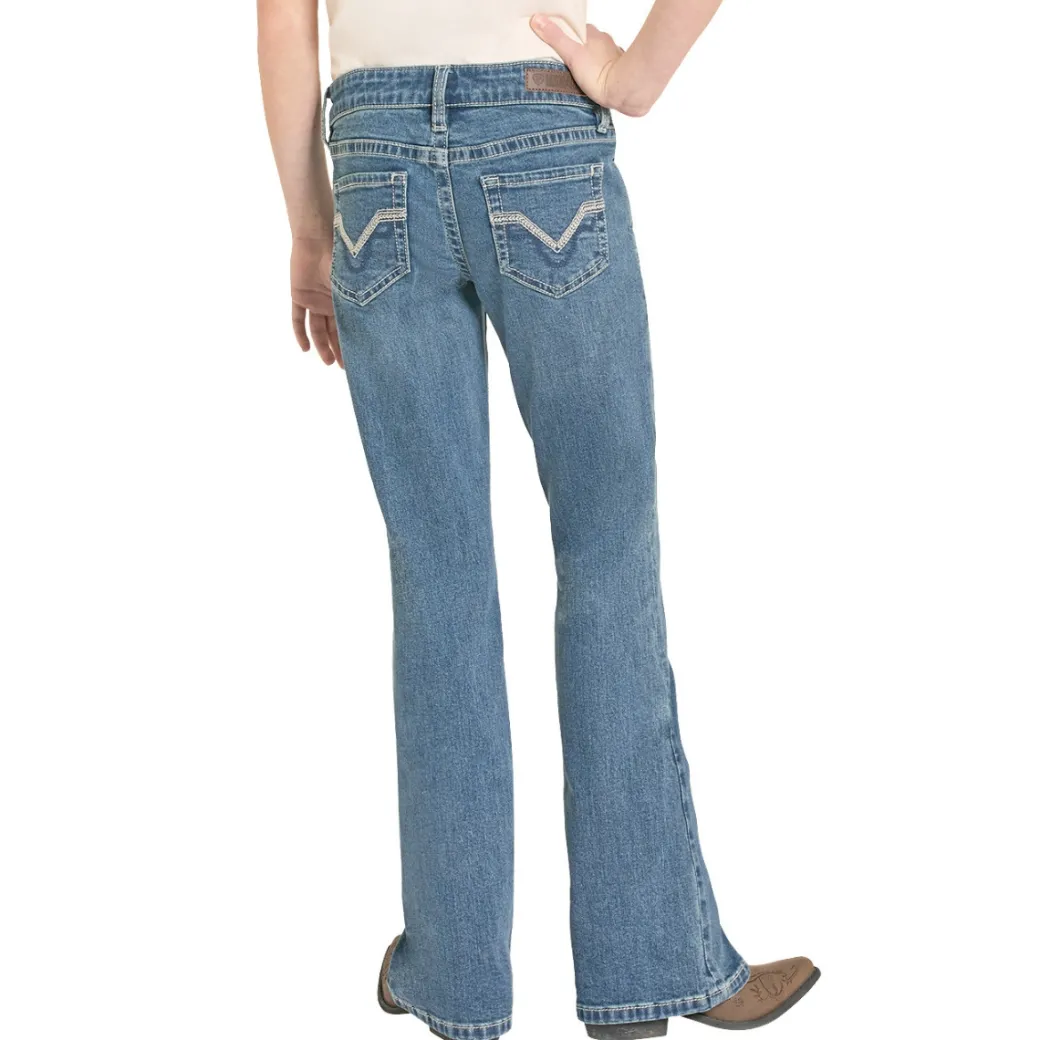 Girls Rock & Roll Denim Classic Stitch Bootcut Jeans