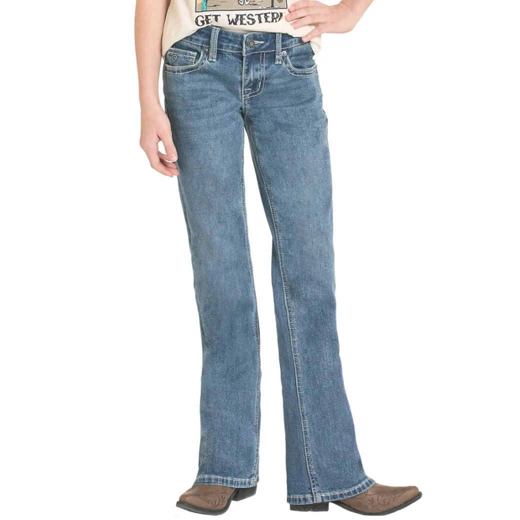 Girls Rock & Roll Denim Classic Stitch Bootcut Jeans