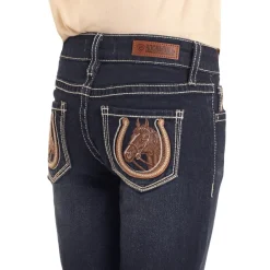 Girls Rock & Roll Denim Horse/Horseshoe Jeans