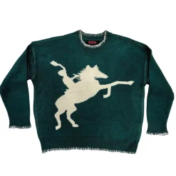 Girls' Rock & Roll Denim Horse Rider Sweater