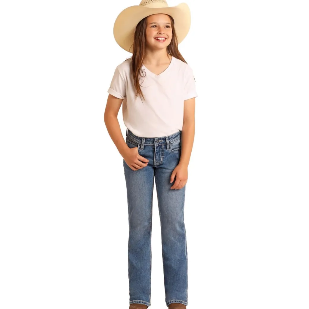 Girls Rock & Roll Denim Horseshoe/Star Jeans