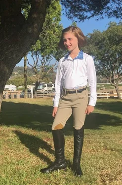Girls Tailored Sportsman Trophy Hunter Breeches Side Zip
