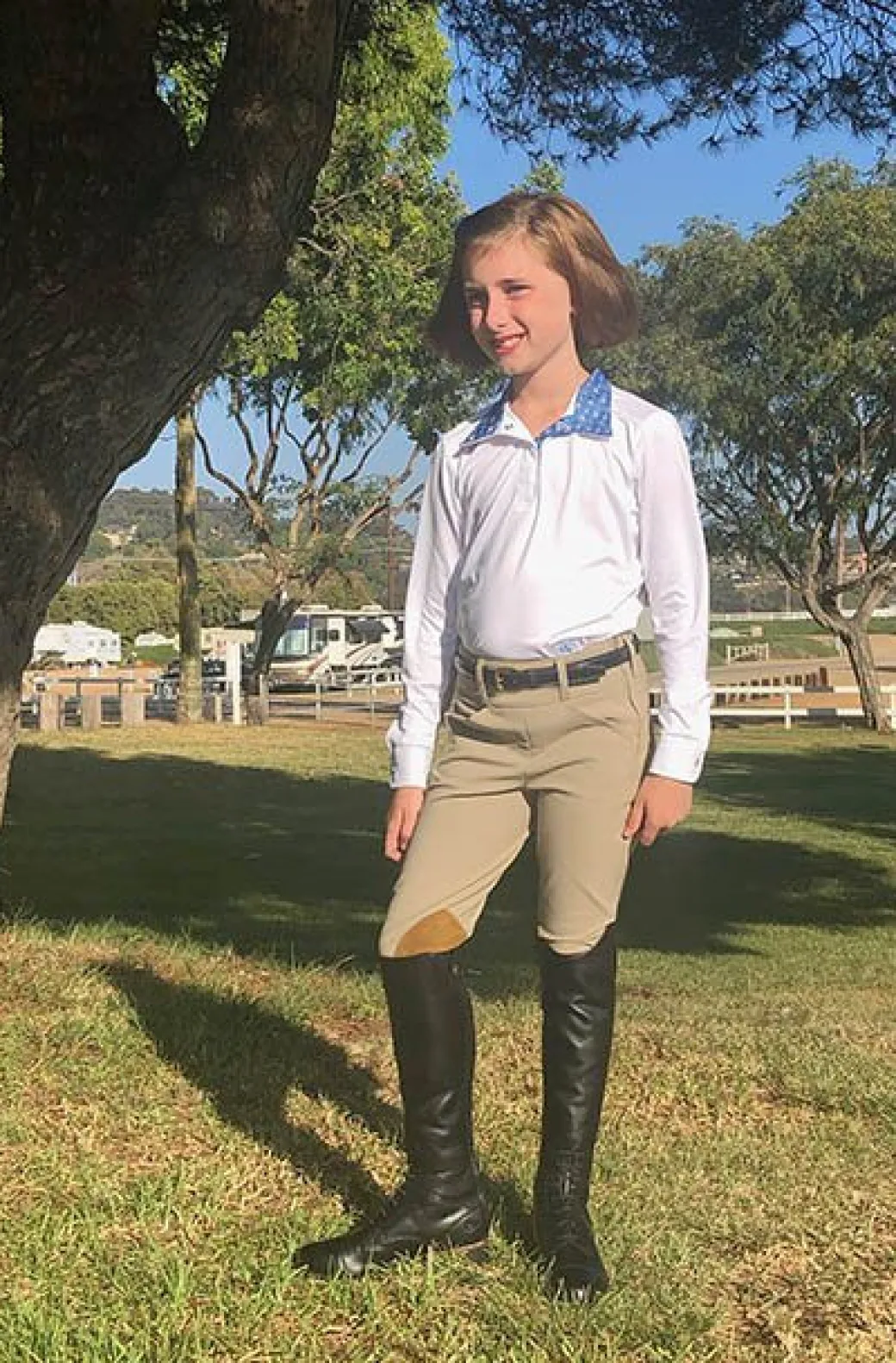 Girls Tailored Sportsman Trophy Hunter Breeches Side Zip