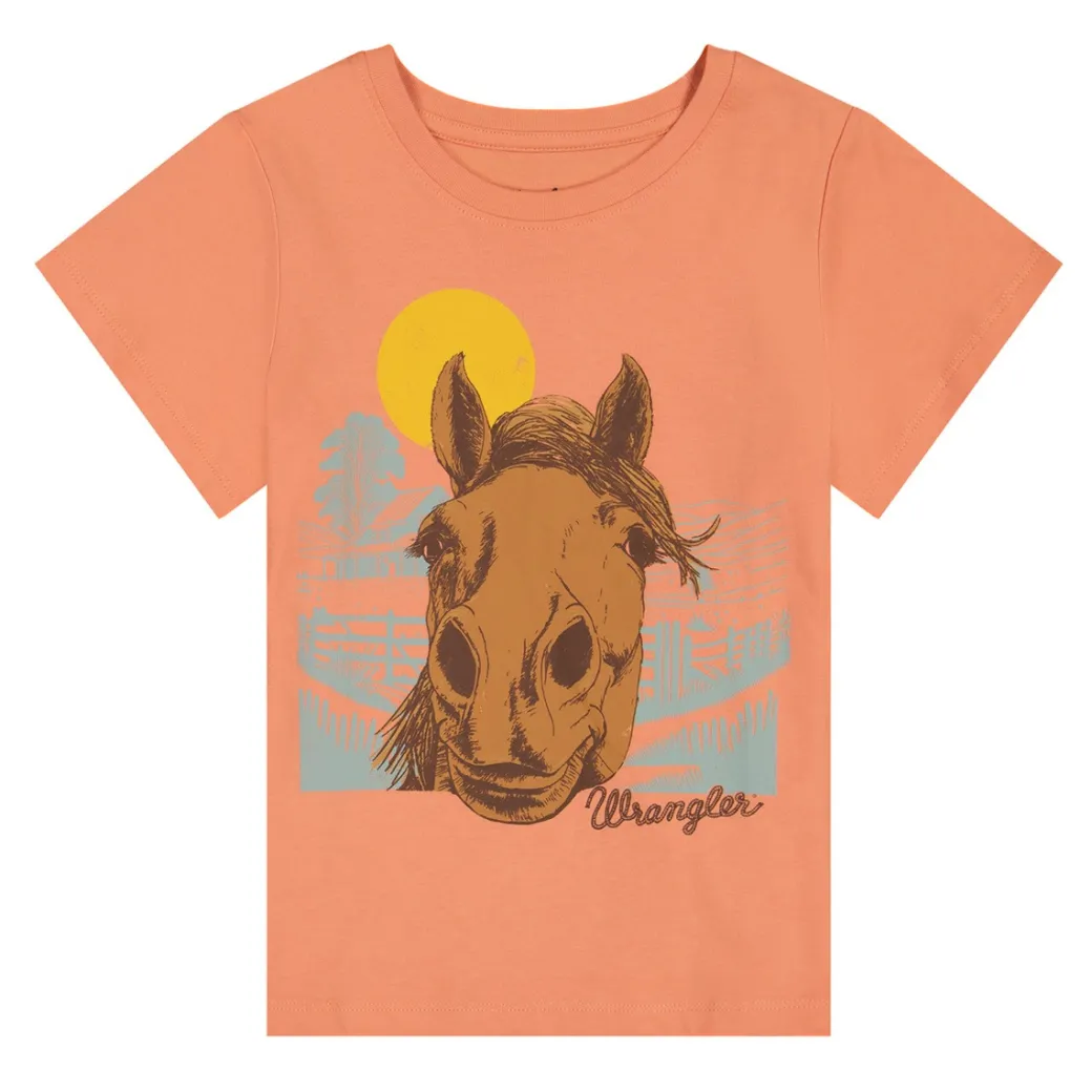 Girls Wrangler Retro Horse Short Sleeve Tee