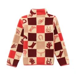 Girls' Wrangler Western Fleece 1/2 Snap Pullover