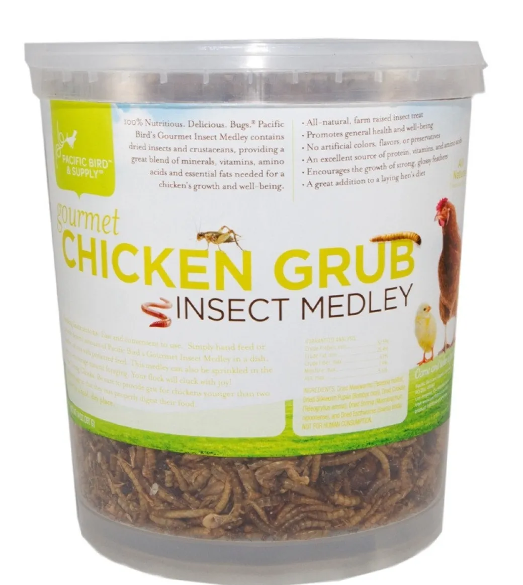 Gourmet Chicken Grub Insect Medley Treats - 16 oz