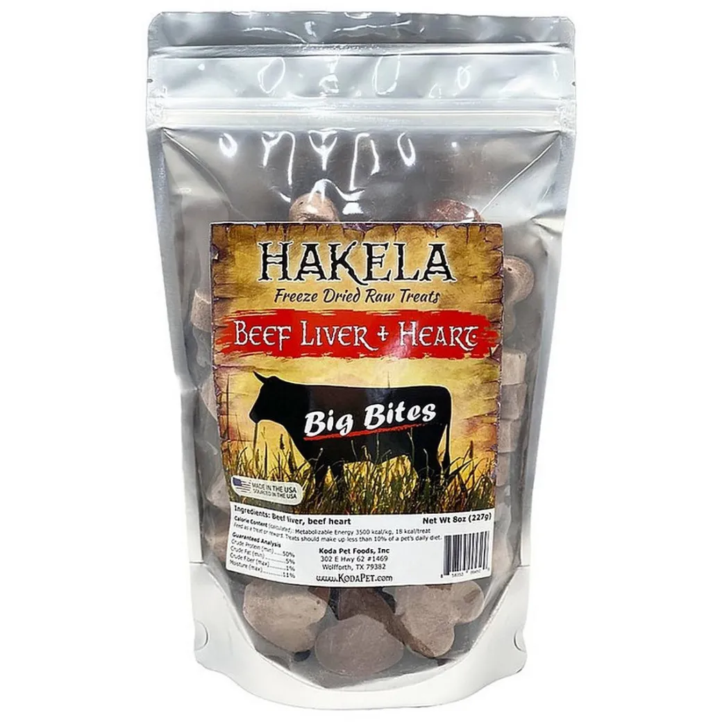 Hakela Beef Liver + Heart Freeze Dried Raw Treats