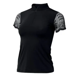 Halter Ego Charlie Lace Cap Sleeve Shirt