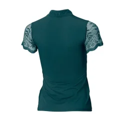 Halter Ego Charlie Lace Cap Sleeve Shirt