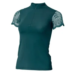 Halter Ego Charlie Lace Cap Sleeve Shirt