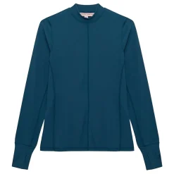 Hannah Childs Cameron Rib Mock Neck Performance Top