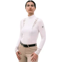 Hannah Childs Farrah Lace Turtleneck Training Top