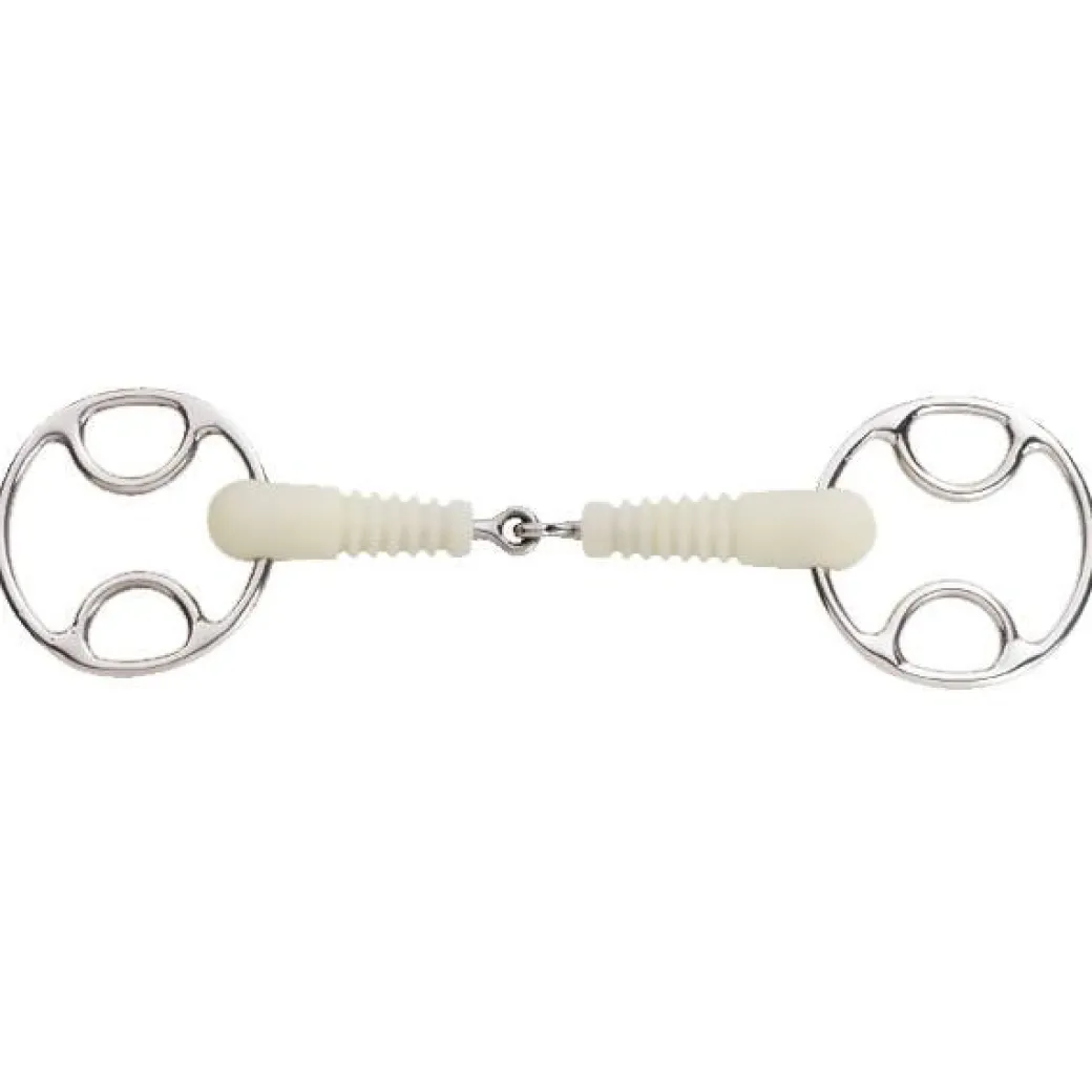 Happy Mouth Jointed Ribbed Loop Ring Gag