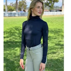 Harcour Venti Mock Neck Perforated Tech Shirt