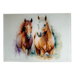 Horses Glass Cutting Boards
