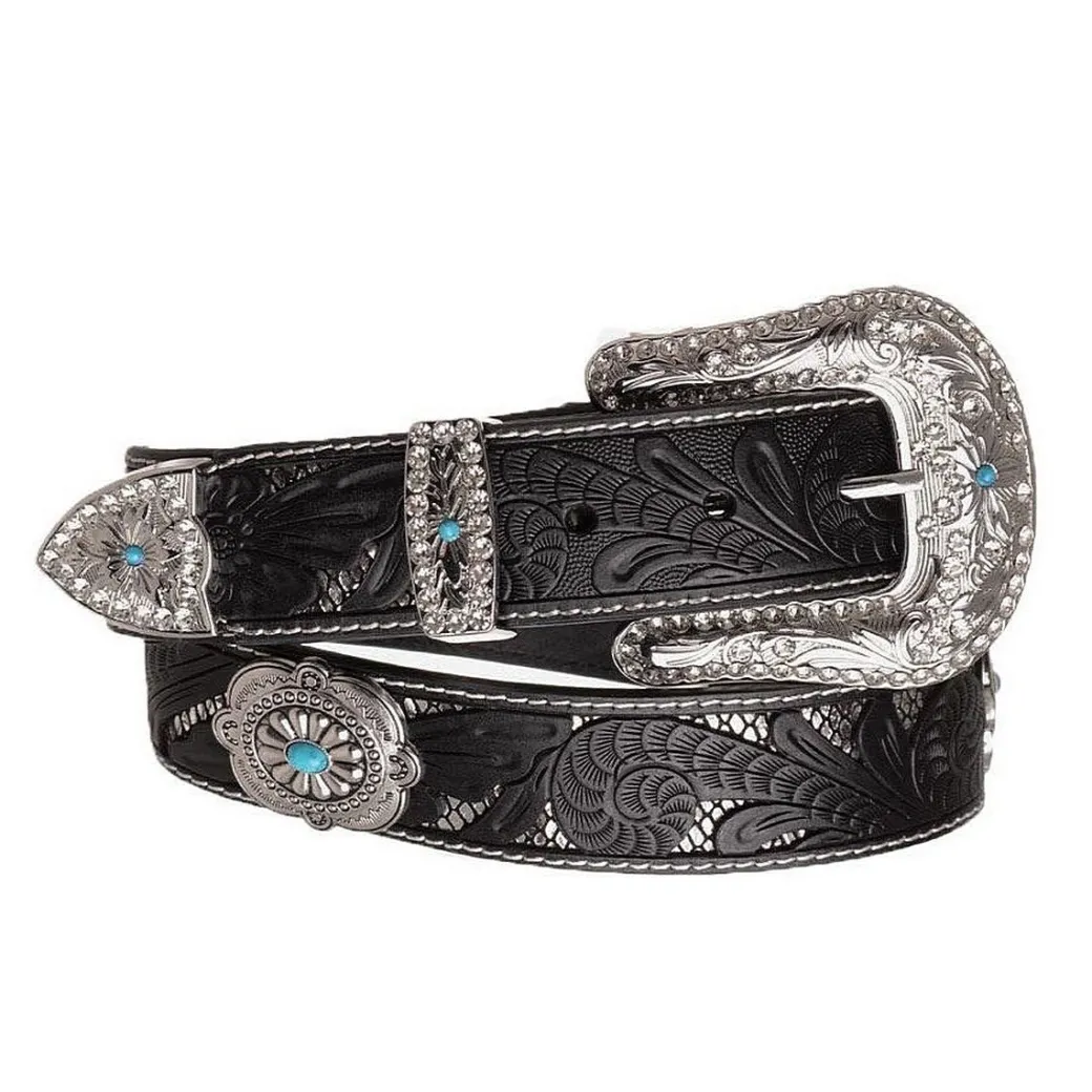 Kamberley Embossed Concho Leather Belt