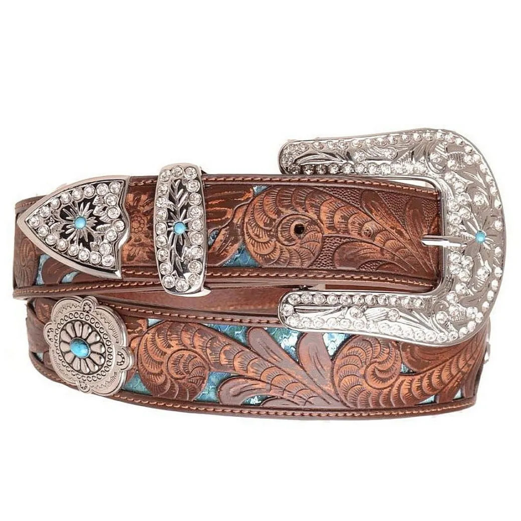 Kamberley Embossed Concho Leather Belt