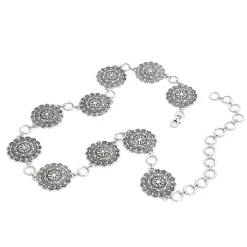 Kamberley Flower Concho Chain Belt