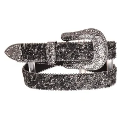 Kamberley Stone Overlay Leather Belt