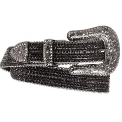 Kamberley Tonal Rhinestones Leather Belt
