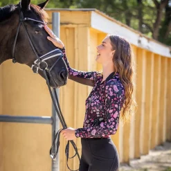 Kastel Denmark Black Begonia 1/4 Zip LS Shirt