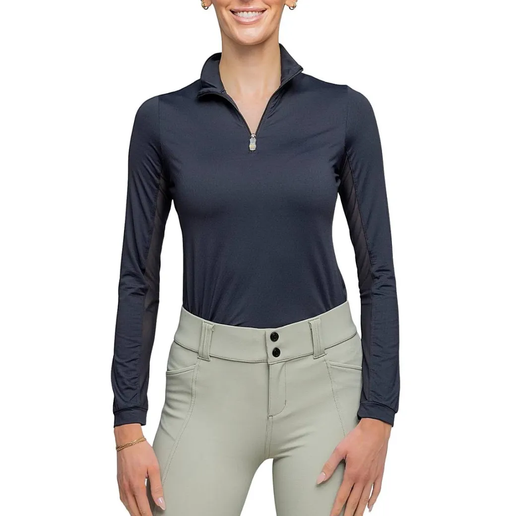Kastel Denmark Black Crystal Crown 1/4 Zip Shirt