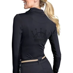 Kastel Denmark Black Crystal Crown 1/4 Zip Shirt