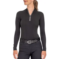 Kastel Denmark Crystal Zip Ribbed Sweater