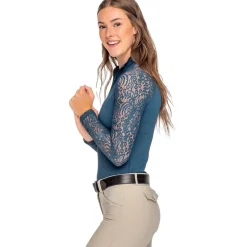 Kastel Denmark Floral Lace Raglan Sleeve Shirt