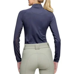 Kastel Denmark Navy with Rose Gold Zip LS Shirt