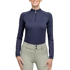 Kastel Denmark Paneled Solid 1/4 Zip LS Shirt