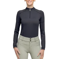 Kastel Denmark Paneled Solid 1/4 Zip LS Shirt