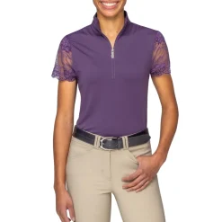 Kastel Denmark Violet Lace Cap Sleeve 1/4 Zip