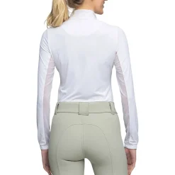 Kastel Denmark White 1/4 Zip Long Sleeve Shirt