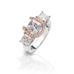 Kelly Herd Three Stone Horseshoe Ring