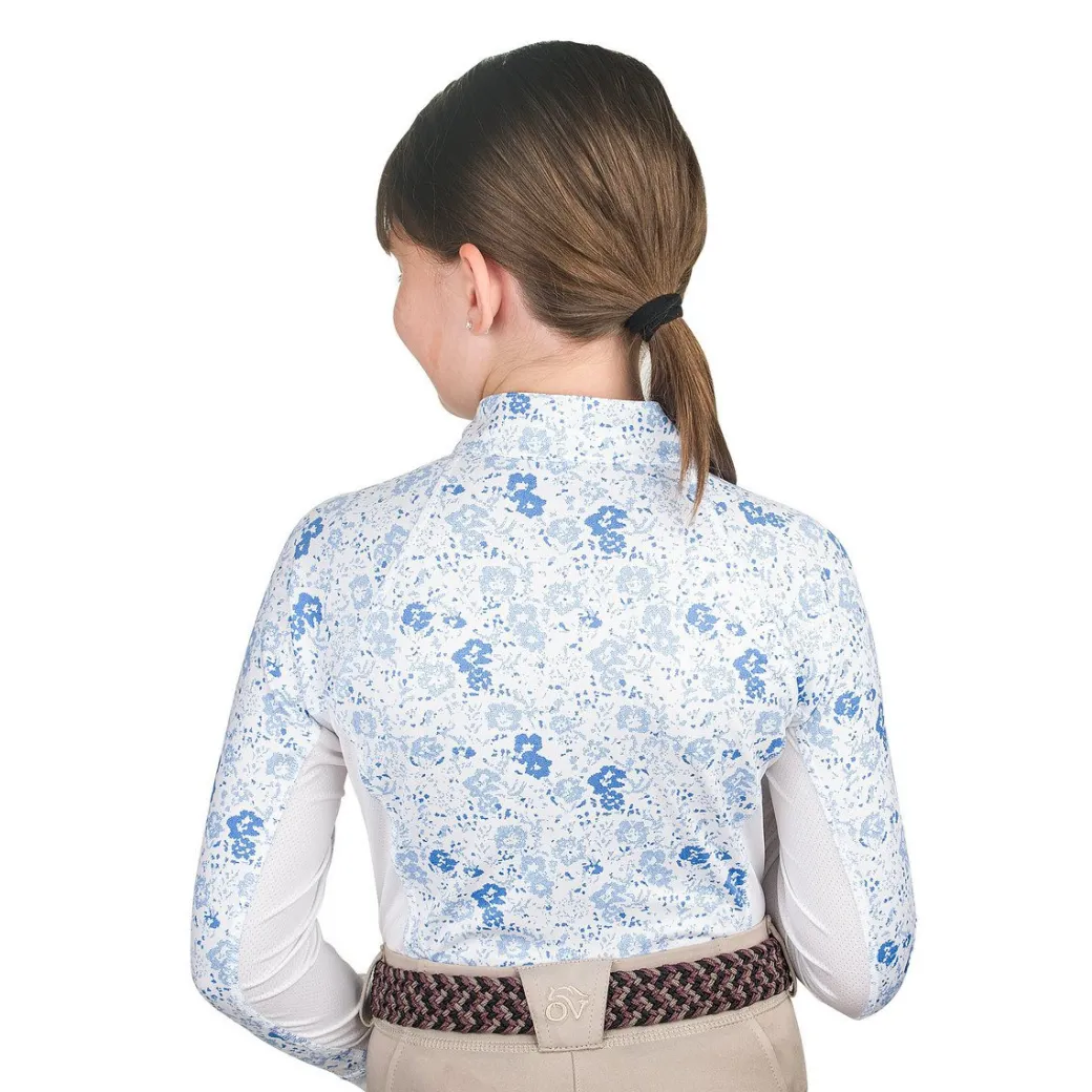 Kids Ovation Mosaic Floral 1/4 Zip Sun Shirt