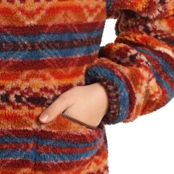 Kids Rock & Roll Denim Aztec Sherpa Pullover