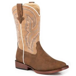 Kids Roper Square Toe Western Boots