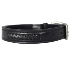 KL Select Braided Leather Dog Collar