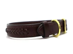 KL Select Braided Leather Dog Collar