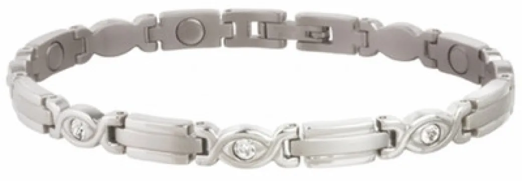 Lady Executive Silver Gem Magnetic Bracelet by Sabona