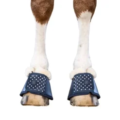 Lara Tweedie Navy Polka Dot Luxe Bell Boots