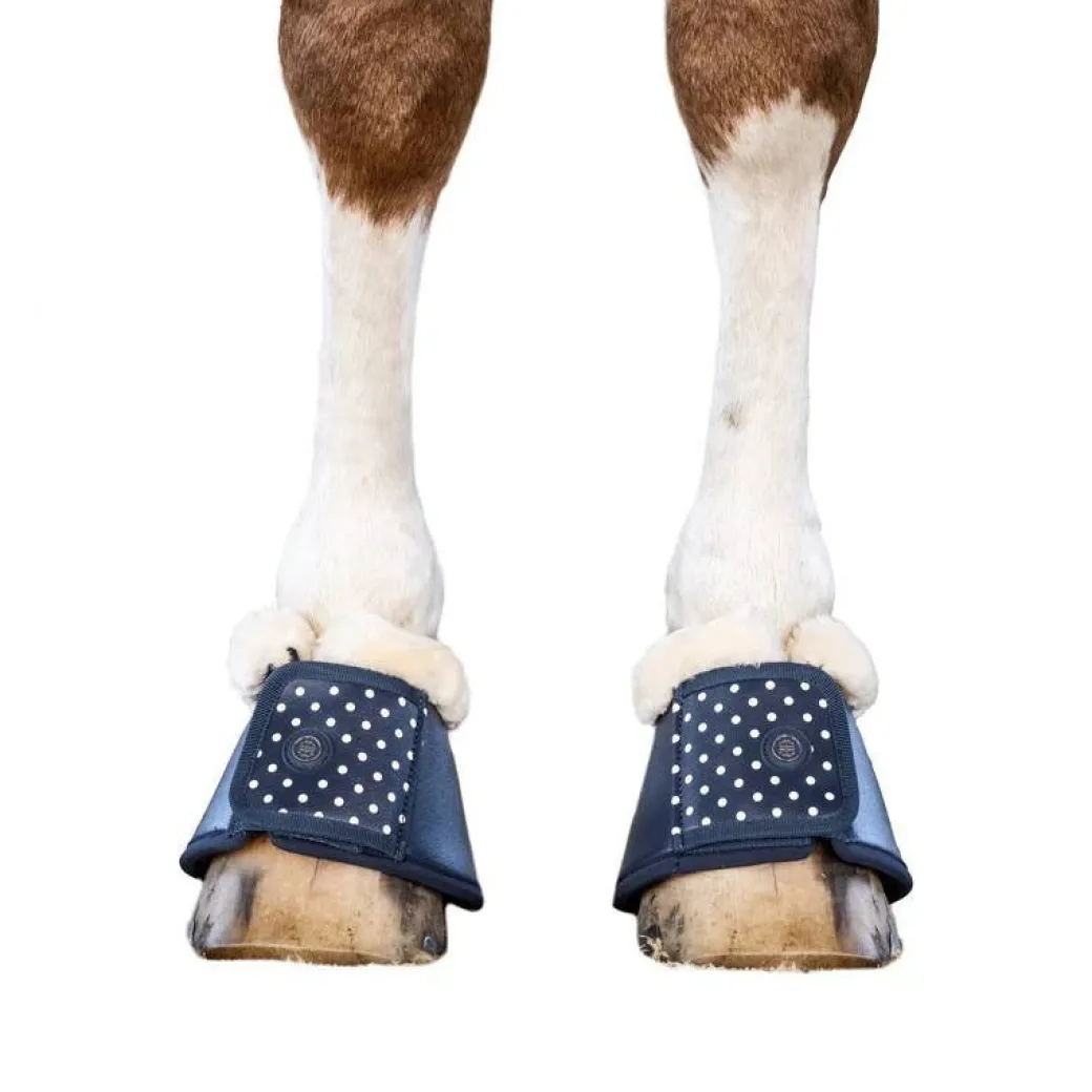 Lara Tweedie Navy Polka Dot Luxe Bell Boots