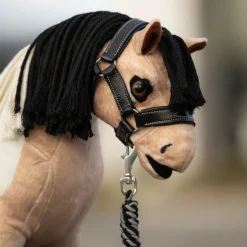 LeMieux Toy Pony Black Leather Halter & Lead