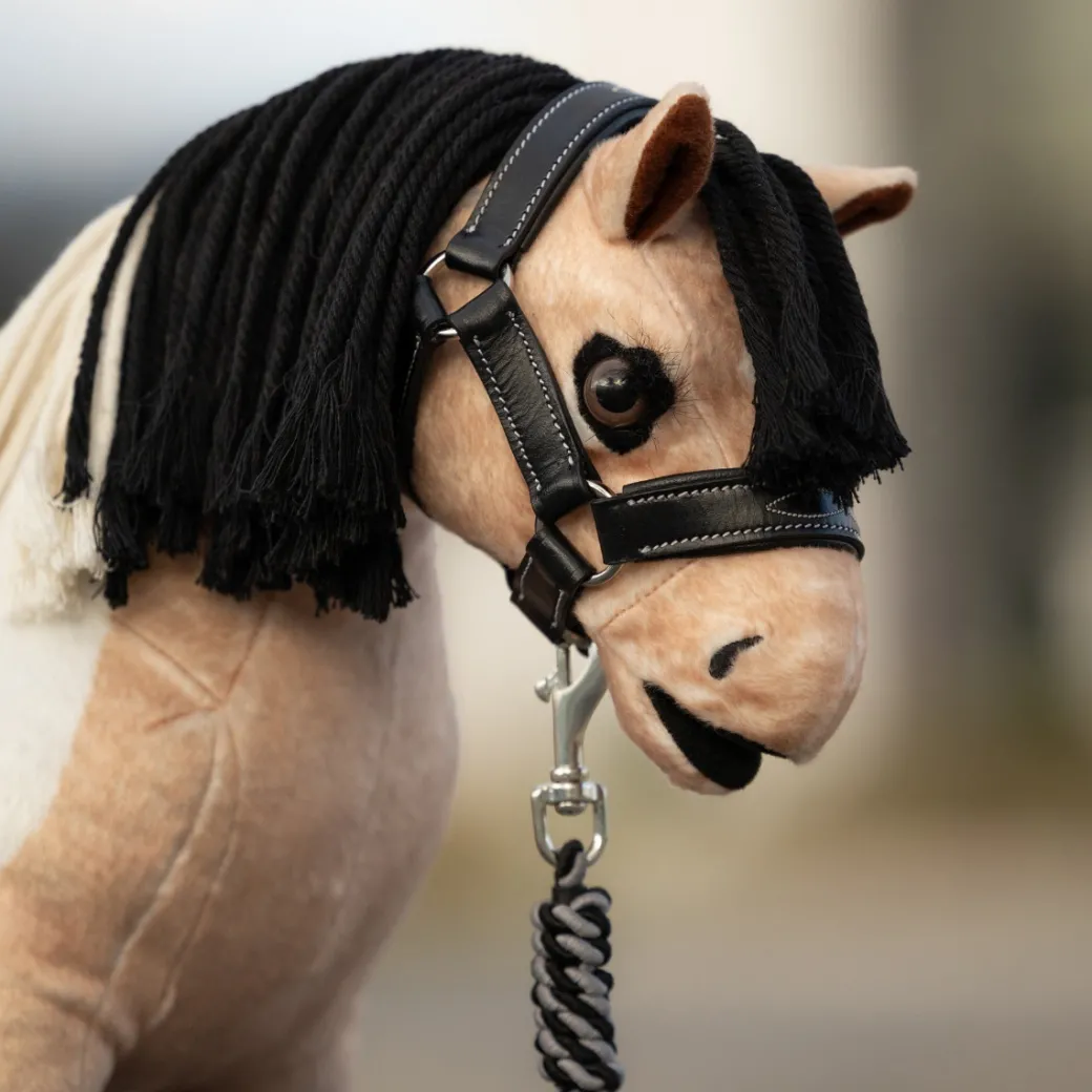 LeMieux Toy Pony Black Leather Halter & Lead