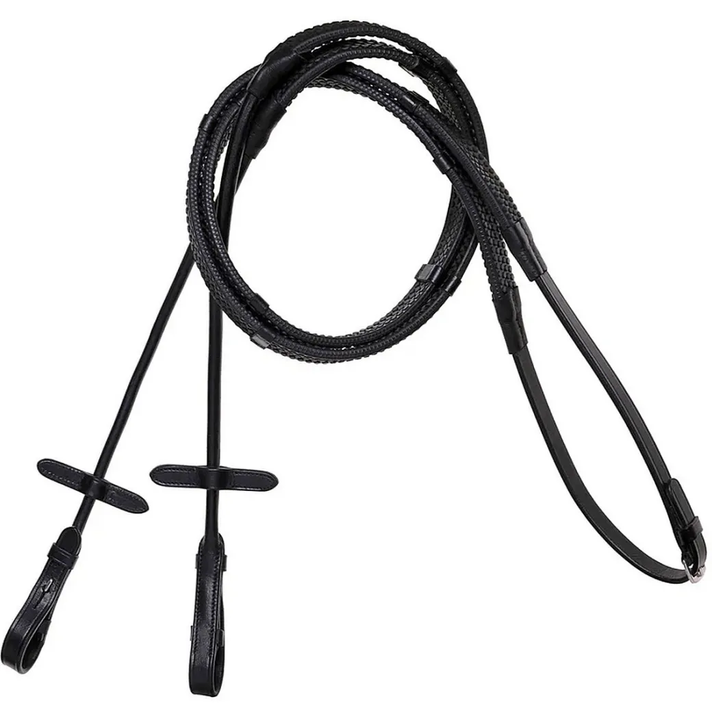 Lumiere Rubber Rolled Reins + Stops
